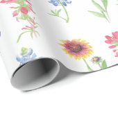 Texas Wildblume Pattern Geschenkpapier (Rolleneckpunkt)