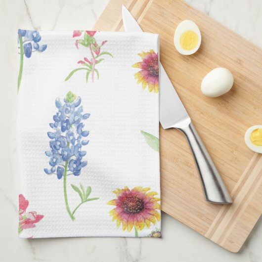 Texas Wildblume Pattern Geschirrtuch (Viertel Falte)