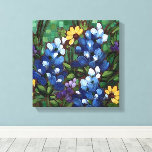 "Texas Wildblumen - Bluebonnets", Leinwand (Insitu (Holzboden))