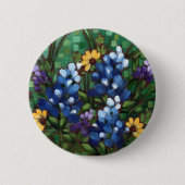 "Texas-Wildblumen - Bluebonnets-" runder Knopf Button (Vorderseite)