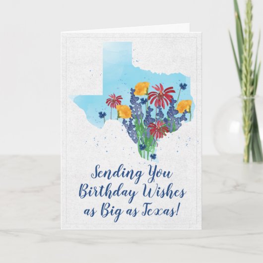 Texas Wildblumen Geburtstagkarte Karte (Vorderseite)