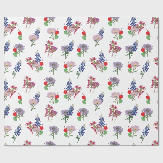 Texas-Wildblumen Geschenkpapier (Flach)