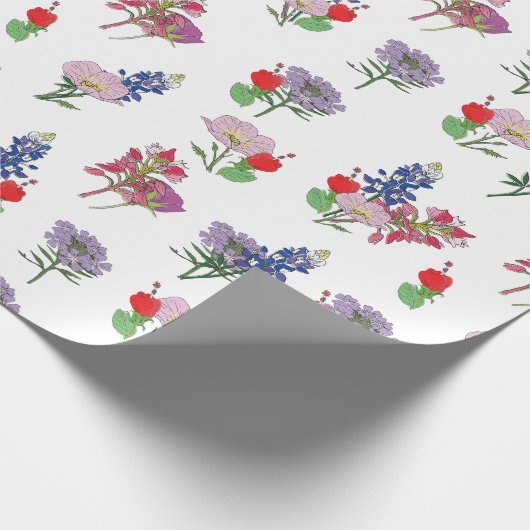 Texas-Wildblumen Geschenkpapier (Ecke)
