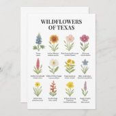 Texas-Wildblumen im Wasserfarbenstil Einladung (Vorne/Hinten)