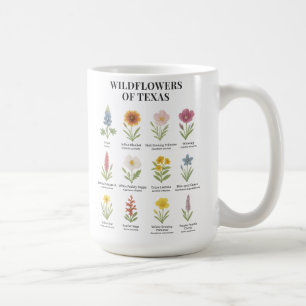 Texas-Wildblumen im Wasserfarbenstil Kaffeetasse