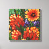 "Texas Wildblumen-Indian Paintbrush" Canvas Print Leinwanddruck (Vorderseite)