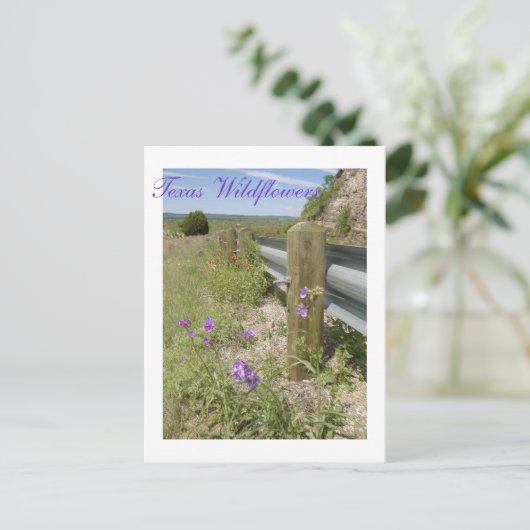 Texas-Wildblumen Postkarte (Stehend Vorderseite)