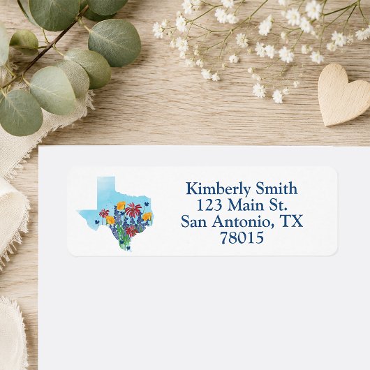 Texas Wildblumen Rücksendeadresse