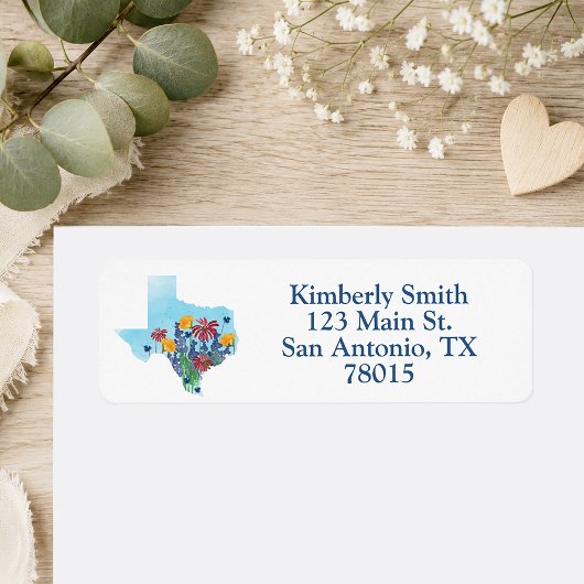 Texas Wildblumen Rücksendeadresse