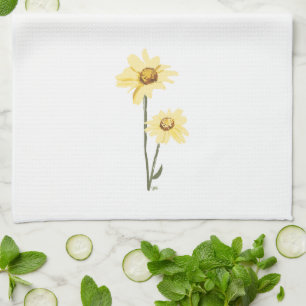 Texas-Wildblumen – Sonnenblume, gelb Geschirrtuch