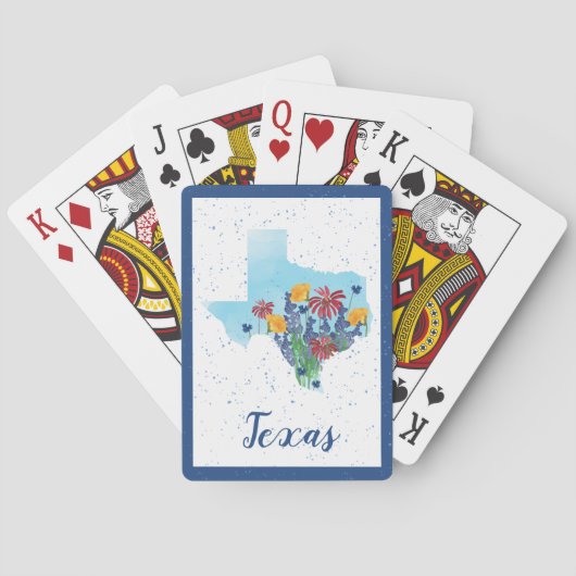 Texas-Wildblumen Spielkarten (Rückseite)