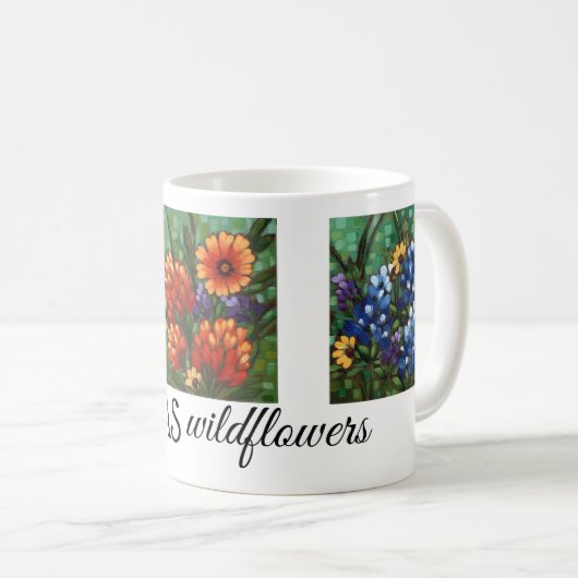 "Texas-Wildblumen-" Tasse (VorderseiteRechts)