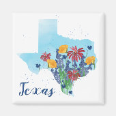Texas Wildblumen Watercolor Magnet (Vorne)