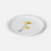 Texas Wilde Blume - Sonnenblumen, Gelb Pappteller (Schrägansicht)