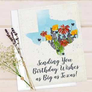 Texas-Wildflowers-Geburtstagskarte Karte