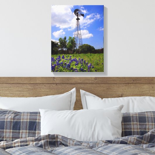 Texas Windmill Leinwanddruck (Insitu (Schlafzimmer))