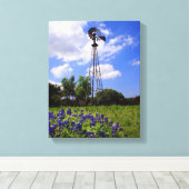Texas Windmill Leinwanddruck (Insitu (Holzboden))