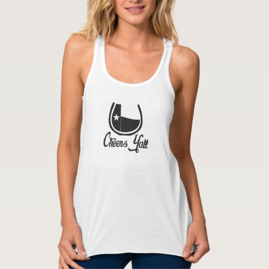 Texas Wine *CHEERS YALL* Tank Top (Vorderseite)