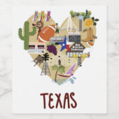 Texas Wine Lavel Weinetikett (Einzelnes Label)