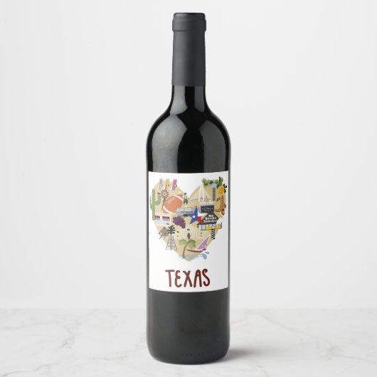 Texas Wine Lavel Weinetikett (Vorderseite)