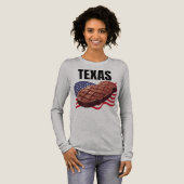 Texas Women's Bella+Leinwand Long Sleeve Tri-Blend Shirt (Volle Vorderseite)