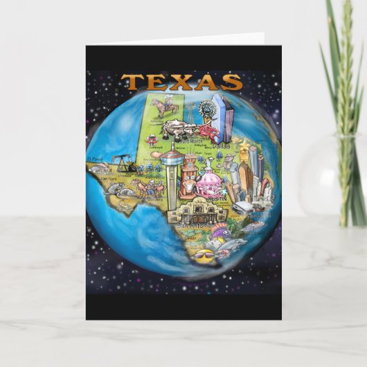 Texas World Card Karte (Vorderseite)