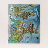 Texas World Map Jigsaw Puzzle (Vertikal)