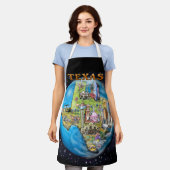 Texas World Map Schürze (Getragen)