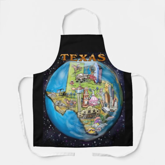 Texas World Map Schürze (Vorderseite)