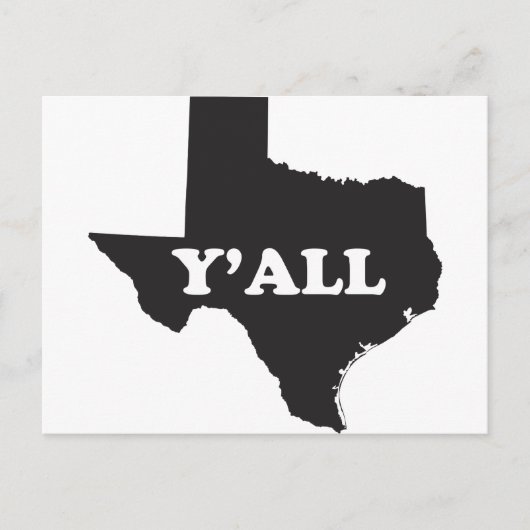 Texas Yall Postkarte (Vorderseite)