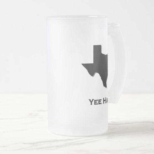 Texas Yee Ha Mattglas Bierglas (VorderseiteRechts)