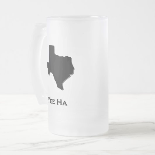 Texas Yee Ha Mattglas Bierglas (Vorderseite Links)