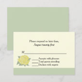 Texas Yellow Rose Wedding RSVP Card Karte (Vorne/Hinten)