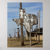 Texas-Zeichen Poster (Vorne)