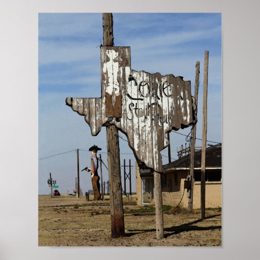 Texas-Zeichen Poster (Vorne)