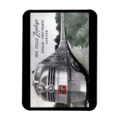 Texas Zephyr Bahn Vintag Magnet (Vertikal)