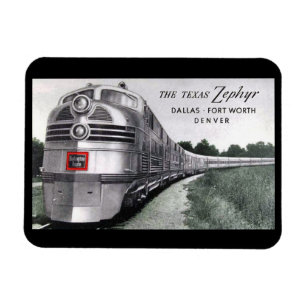 Texas Zephyr Zug Vintage Magnet