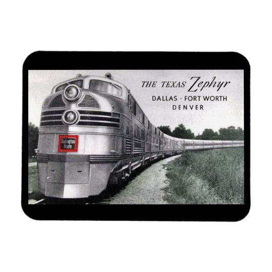 Texas Zephyr Zug Vintage Magnet (Horizontal)