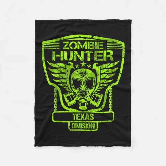 Texas Zombie Hunter Fleecedecke (Vorderseite)