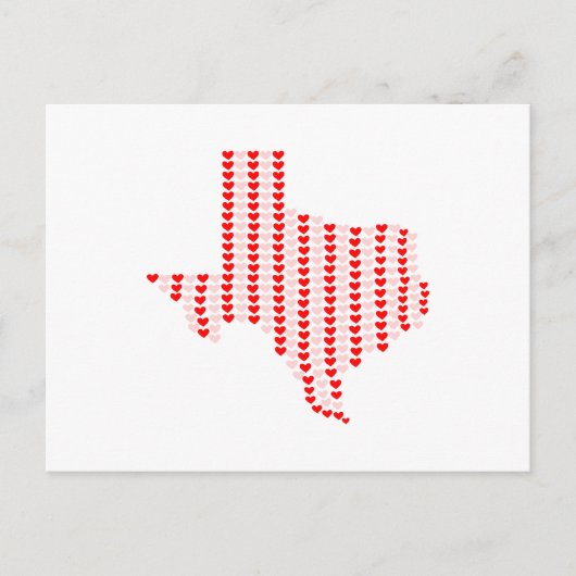 Texas zu Valentine's Day Realtor Marketing Postcar Postkarte (Vorderseite)