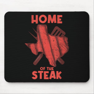 Texas - Zuhause des Steak Barbecue Grill Funn Mousepad