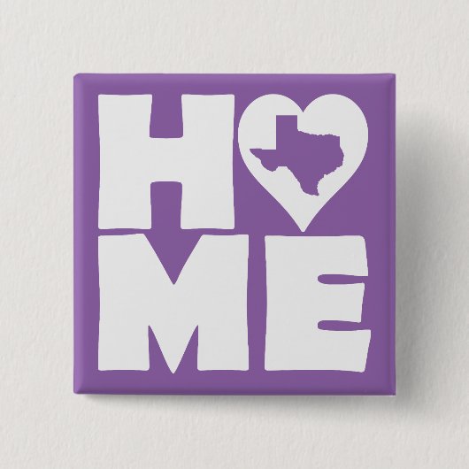 Texas Zuhause Heart Staat Button Abzeichen Button (Vorderseite)
