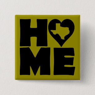 Texas Zuhause Heart Staat Button Abzeichen Button