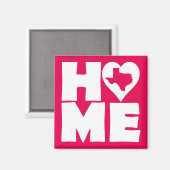 Texas Zuhause Heart Staat Kühlschrankmagnet (Vorderseite/Rückseite)