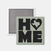 Texas Zuhause Heart Staat Kühlschrankmagnet (Vorderseite/Rückseite)
