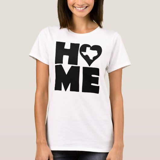 Texas Zuhause Heart Staat T-Shirts T - Shirt (Vorderseite)
