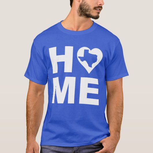 Texas Zuhause Heart Staat T-Shirts T - Shirt (Vorderseite)