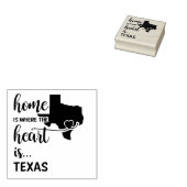 Texas Zuhause ist das Herz Gummistempel (Stempel)