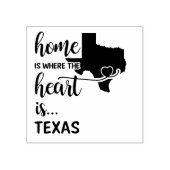 Texas Zuhause ist das Herz Gummistempel (Prägung)