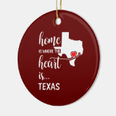 Texas Zuhause ist das Herz Keramik Ornament (Links)